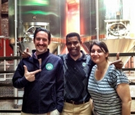 Matt, Garrett & Carla at Brooklyn Brewery