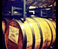 Beer Barrels deep within Brooklyn Brewery