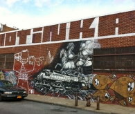 Outside the Factory Fresh Gallery, Bushwick